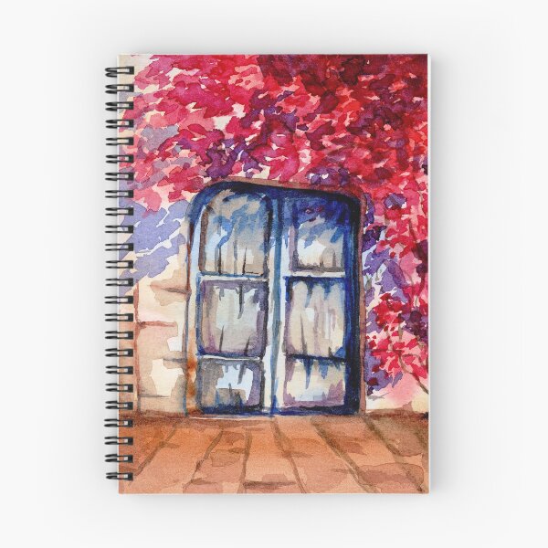 Item preview, The Garden Became the Roof, Blue Door Watercolour designed and sold by ArithraStudio.