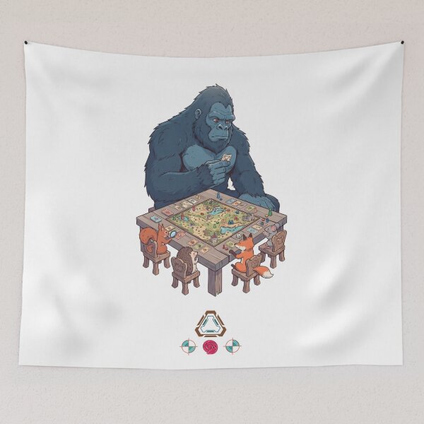 Item preview, Bigfoot and Woodland Friends Board Game Night - Cute RPG Players T-Shirt designed and sold by Whimsy Trail Co.