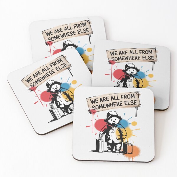 Item preview, Banksy Bear - We are all from somewhere else designed and sold by 123ks.