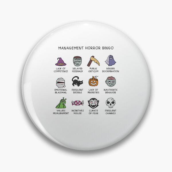 Item preview, Management Horror Bingo Workplace Issues Chart designed and sold by cerima.