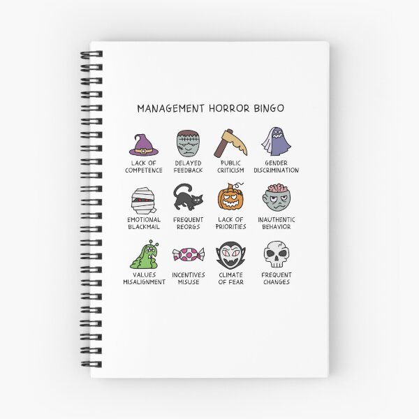 Item preview, Management Horror Bingo Workplace Issues Chart designed and sold by cerima.