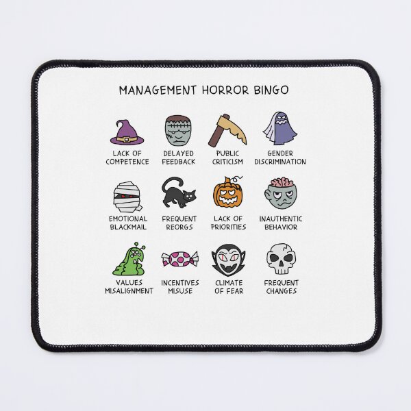 Item preview, Management Horror Bingo Workplace Issues Chart designed and sold by cerima.