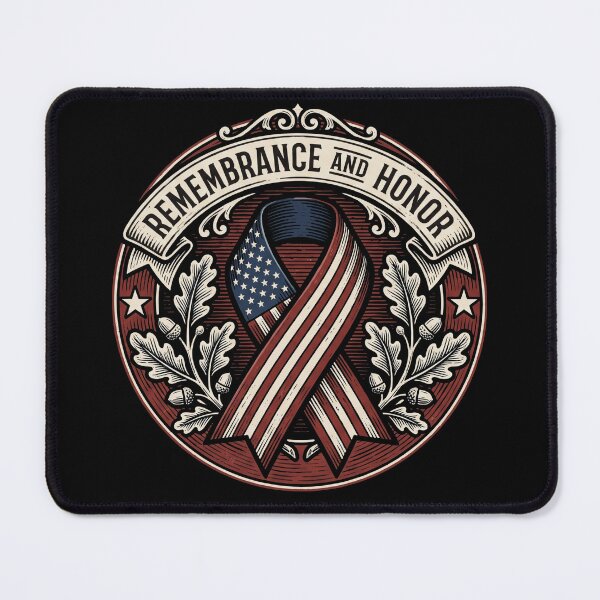 Item preview, Remembrance And Honor US Flag Ribbon Oak Leaves Patriot Day designed and sold by TeNovaStudio ⭐⭐⭐⭐⭐.