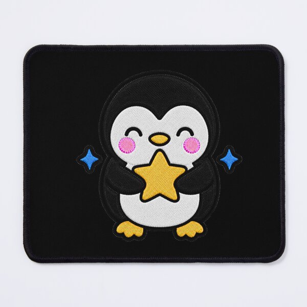Item preview, Cute Penguin Holding Yellow Star Kawaii Embroidery Patch designed and sold by ColorSplash123.