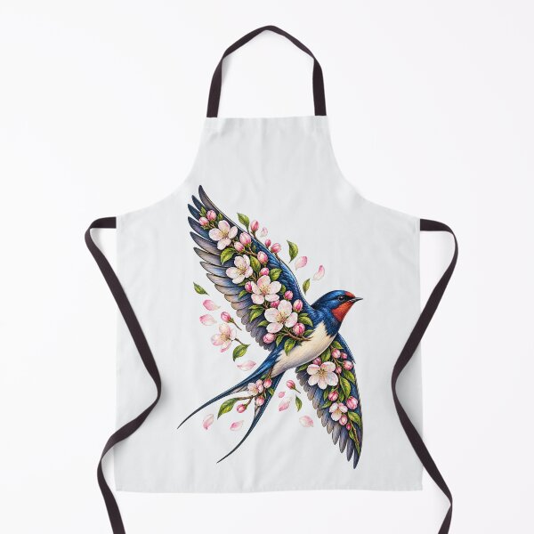 Item preview, Copy of Elegant Barn Swallow in Cherry Blossom Wreath - Spring Nature Art designed and sold by Evelashop.