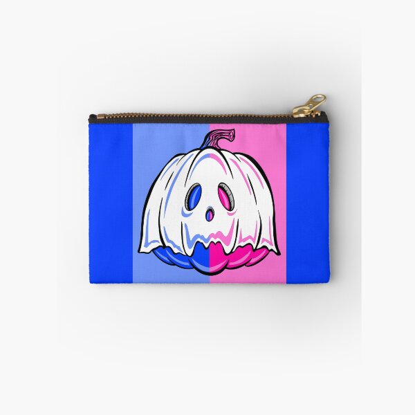 Item preview, Pink And Blue Ghost Pumpkin With blue background  designed and sold by missmann.