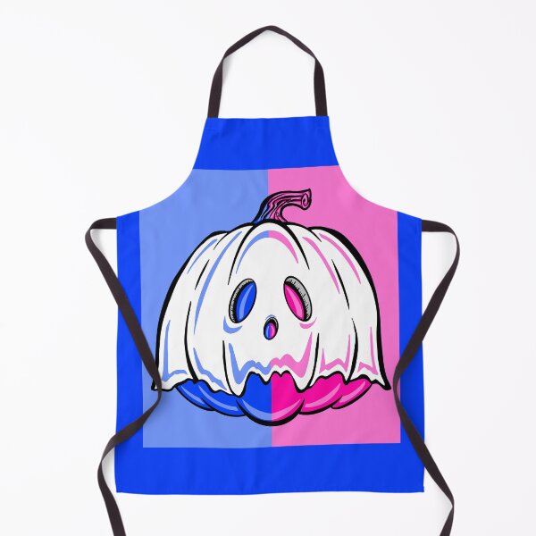 Item preview, Pink And Blue Ghost Pumpkin With blue background designed and sold by missmann.