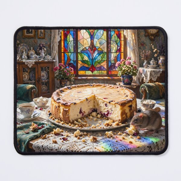 Item preview, Rat Eating Cheesecake in a Victorian Room designed and sold by m-y-A-I-A-R-T-.