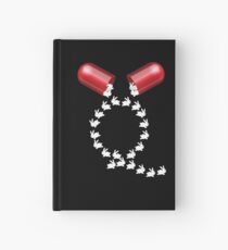 Q Anon Red Pilled Follow the White Rabbit Pill Hardcover Journal