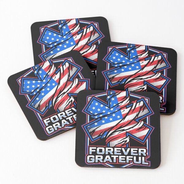 Item preview, Forever Grateful EMS Star Of Life American Flag Patriot Day designed and sold by TeNovaStudio.