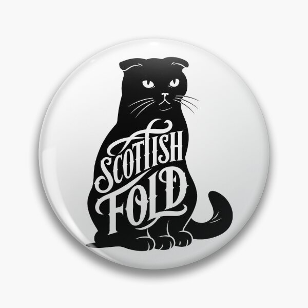 Item preview, Scottish Fold Cat Word Art | Typography Cat Silhouette Design designed and sold by AyfuDesigns.