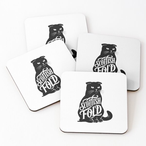 Item preview, Scottish Fold Cat Word Art | Typography Cat Silhouette Design designed and sold by AyfuDesigns.