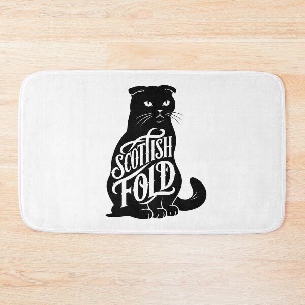 Item preview, Scottish Fold Cat Word Art | Typography Cat Silhouette Design designed and sold by AyfuDesigns.