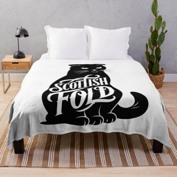 Item preview, Scottish Fold Cat Word Art | Typography Cat Silhouette Design designed and sold by AyfuDesigns.