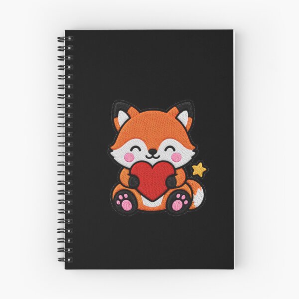 Item preview, Cute Fox Hugging Red Heart Kawaii Embroidery Patch designed and sold by ColorSplash123.