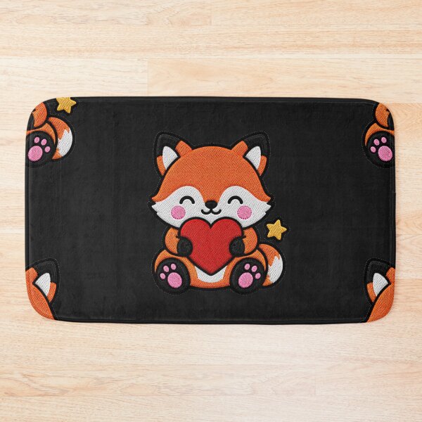 Item preview, Cute Fox Hugging Red Heart Kawaii Embroidery Patch designed and sold by ColorSplash123.
