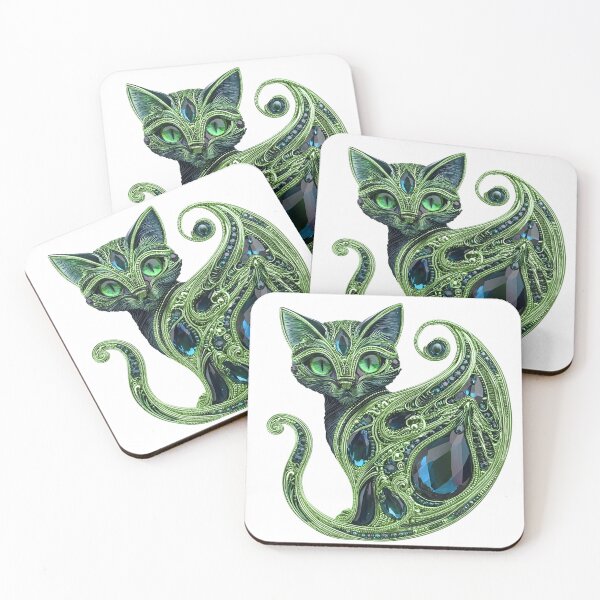 Item preview, Emerald fantasy cat designed and sold by Karaburmagirl.