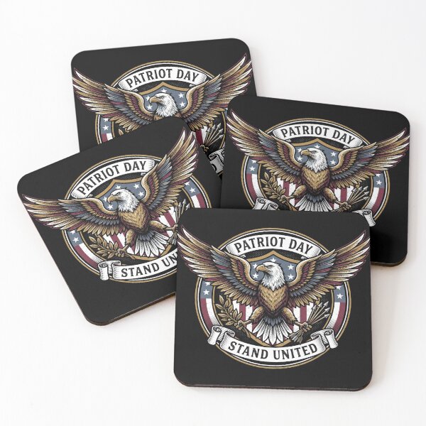 Item preview, Patriot Day Stand United American Bald Eagle Crest Emblem designed and sold by TeNovaStudio.