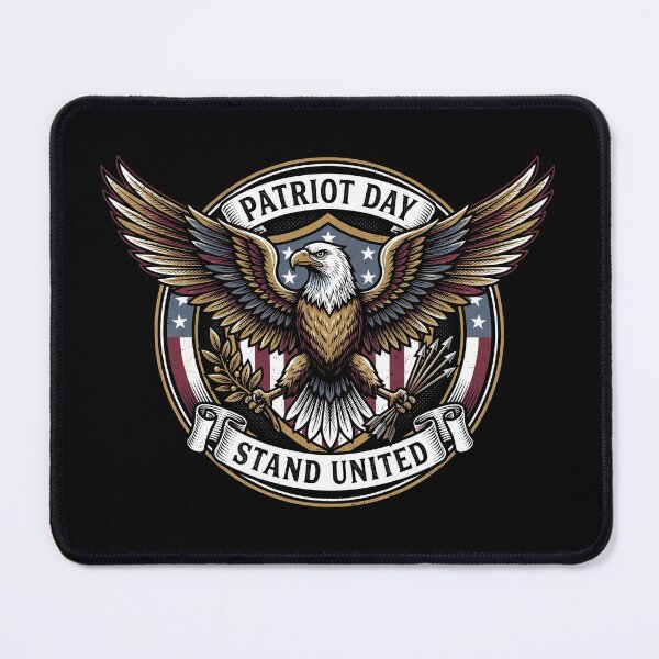 Item preview, Patriot Day Stand United American Bald Eagle Crest Emblem designed and sold by TeNovaStudio ⭐⭐⭐⭐⭐.