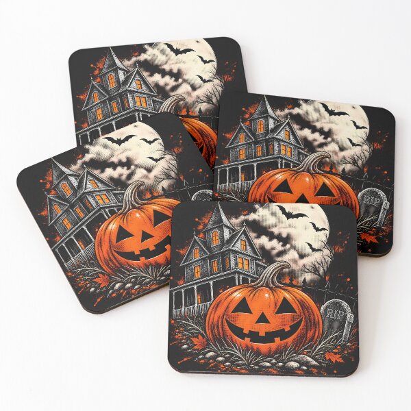 Item preview, Jack O Lantern Haunted House Pumpkin Spooky Season Moon designed and sold by SavannahCampbel.