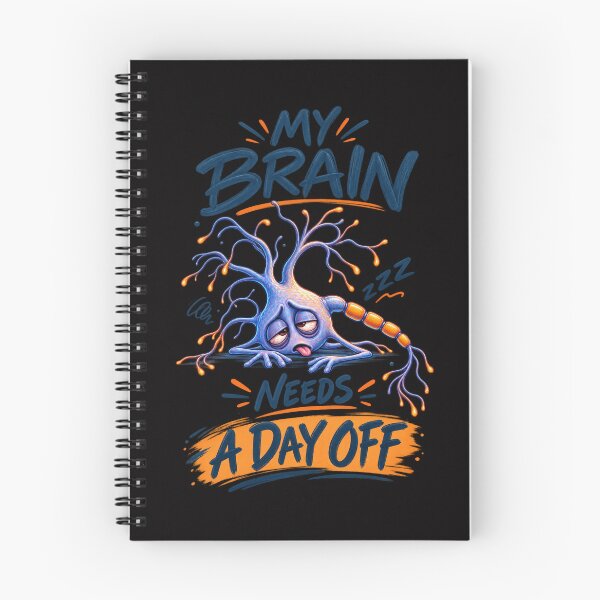 Item preview, My Brain Needs a Day Off – Funny Exhausted Neuron Design designed and sold by Tadeusz1.