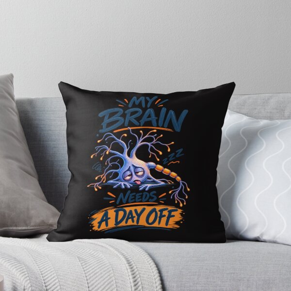 Item preview, My Brain Needs a Day Off – Funny Exhausted Neuron Design designed and sold by Tadeusz1.