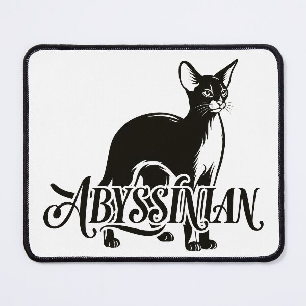Item preview, Abyssinian Cat Word Art | Typography Cat Silhouette Design designed and sold by AyfuDesigns.