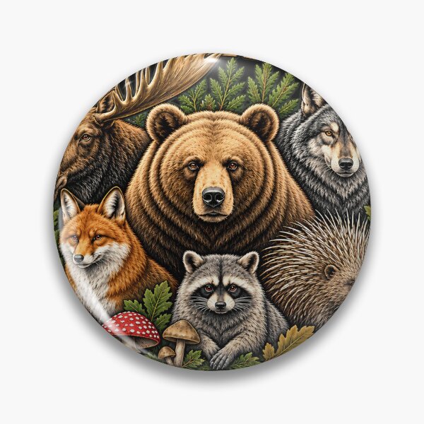 Item preview, Funny Wildlife All Animals Are Pettable Forest Animal Lover Bear Moose Wolf Raccoon designed and sold by SavannahCampbel.