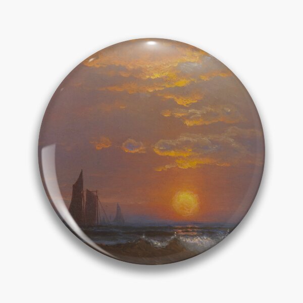 Item preview, Sailboats at sunset nautical seascape painting art print 1877 by Alfred Thompson Bricher designed and sold by Jéanpaul  Ferro.