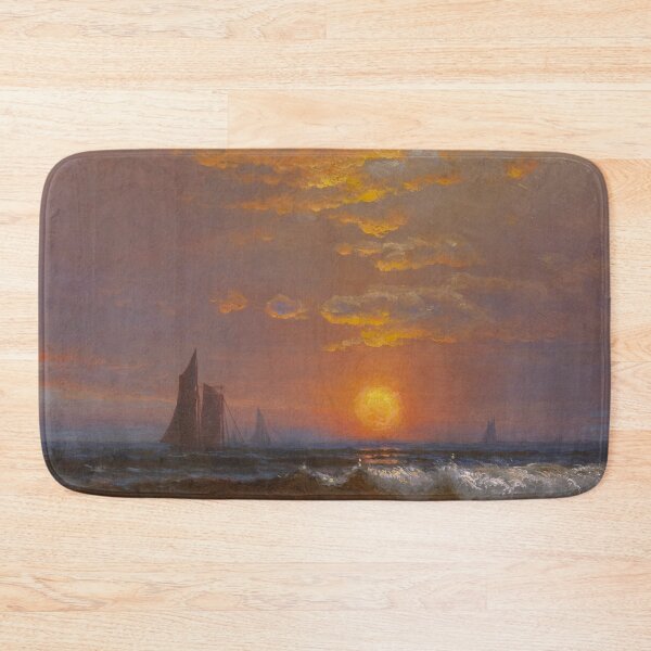 Item preview, Sailboats at sunset nautical seascape painting art print 1877 by Alfred Thompson Bricher designed and sold by Jéanpaul  Ferro.