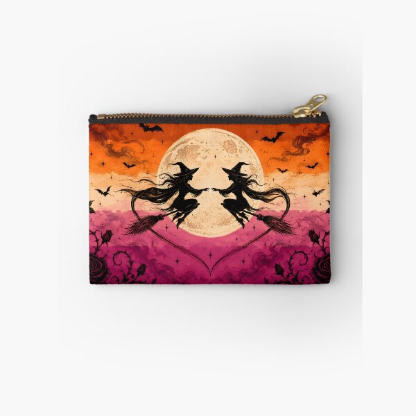 Item preview, Witchy Lesbian Pride Flag Halloween Full Moon, Bats, Heart  designed and sold by Travelslightly.