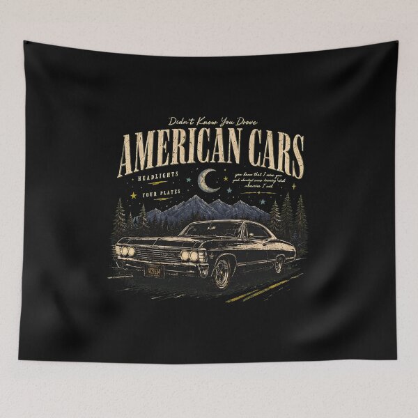 Item preview, Vintage American Cars Graphic Design designed and sold by Catsi-Nook-Art.