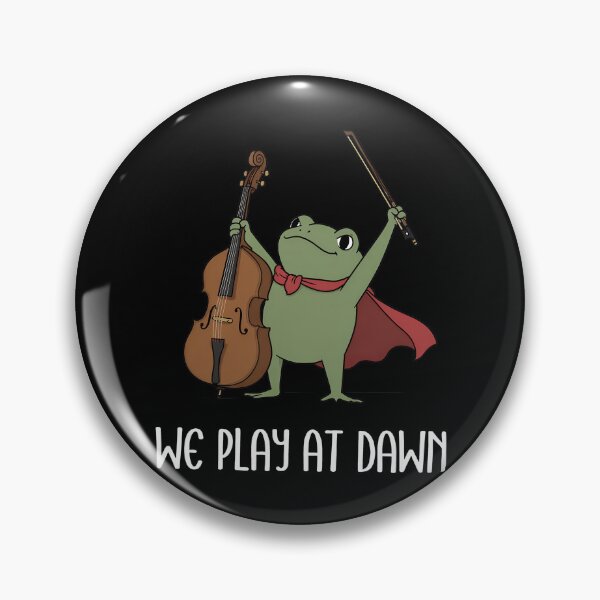 Item preview, We Play at Dawn Frog Double Bass Design, Funny Bass Player Art, Uplifting Musical Gift designed and sold by Catsi-Nook-Art.