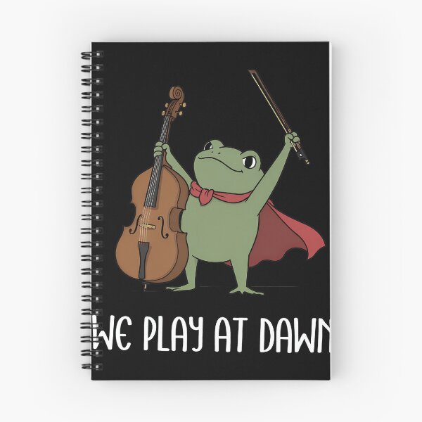 Item preview, We Play at Dawn Frog Double Bass Design, Funny Bass Player Art, Uplifting Musical Gift designed and sold by Catsi-Nook-Art.