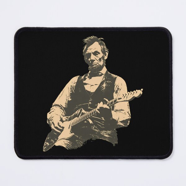 Item preview, Abraham Lincoln Playing Guitar Vintage Political Humor designed and sold by Catsi-Nook-Art.