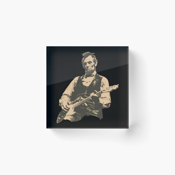 Item preview, Abraham Lincoln Playing Guitar Vintage Political Humor designed and sold by Catsi-Nook-Art.