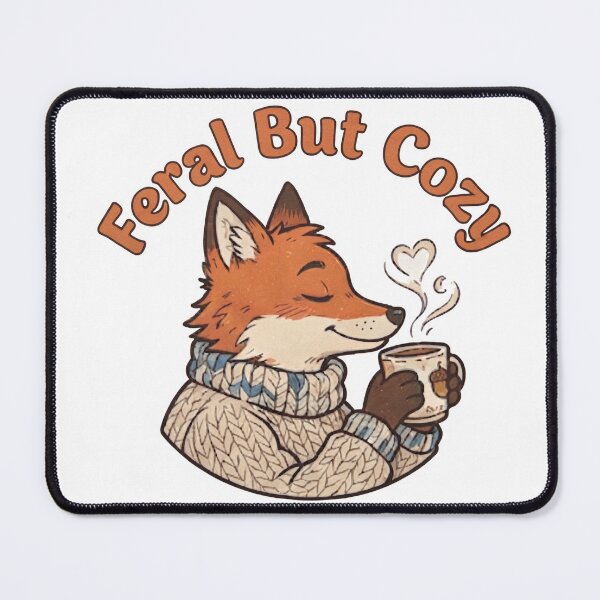 Item preview, Feral But Cozy, Cartoon Fox In Sweater designed and sold by alex889art.