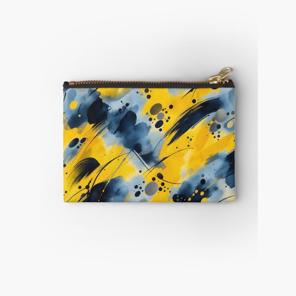 Item preview, Bold Yellow Blue Abstract Brushstroke designed and sold by Evan-Tees.