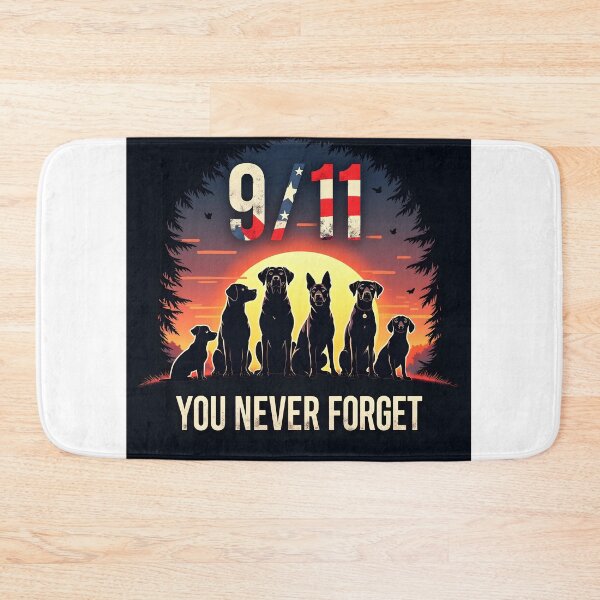 Item preview, 9/11 MEMORIAL HERO DOGS SUNSET SILHOUETTE ART designed and sold by PawsStudioAU.