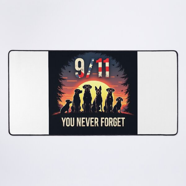 Item preview, 9/11 MEMORIAL HERO DOGS SUNSET SILHOUETTE ART designed and sold by PawsStudioAU.