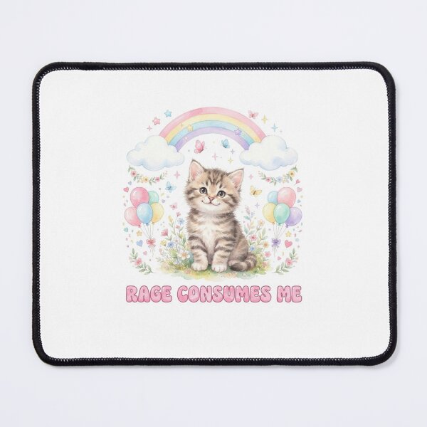 Item preview, Cat kitten kitty rage consumes me funny gag adult humor novelty meme memes pet christmas birthday designed and sold by CheeseBlueprint.
