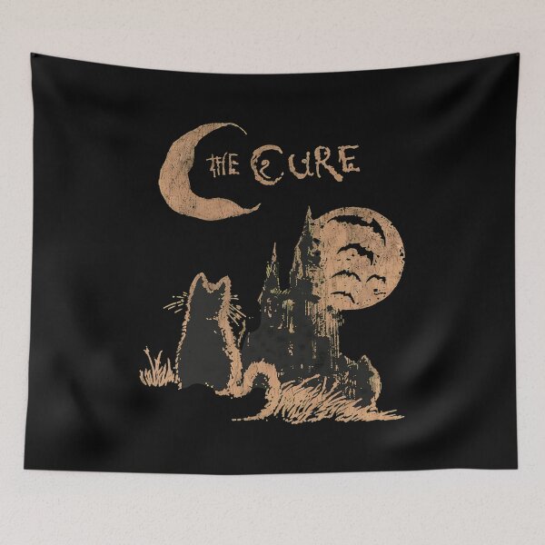 Item preview, The Cure Cat Design, 90s Alt Indie Rock Art, Music Gifts, Cat Lover Gifts, The Cure Fan Apparel designed and sold by Catsi-Nook-Art.