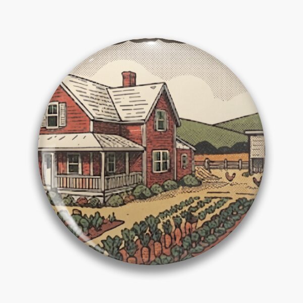 Item preview, Homestead Dreams, Vintage Farmhouse Illustration designed and sold by alex889art.