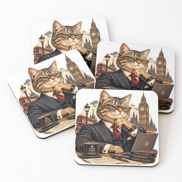 Item preview, Sophisticated Executive Cat London Finance designed and sold by Snurly.