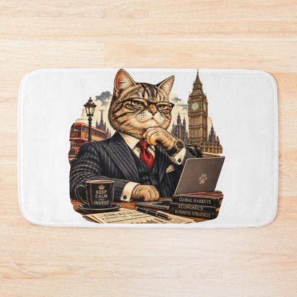 Item preview, Sophisticated Executive Cat London Finance designed and sold by Snurly.