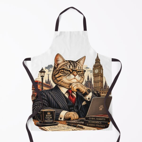 Aperçu de l'œuvre Cadre supérieur sophistiqué Cat London Finance créée et vendue par Snurly.