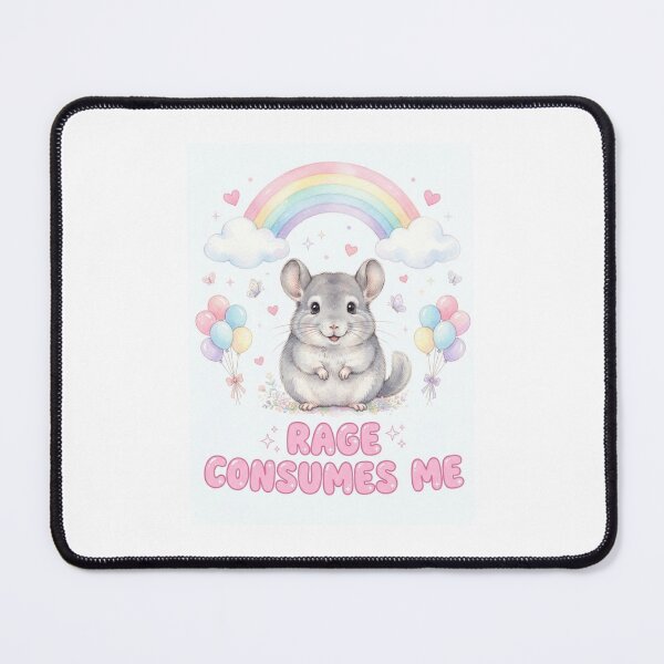 Item preview, Chinchilla rage consumes me kitty kitten cat funny gag adult humor novelty meme memes pet christmas birthday designed and sold by CheeseBlueprint.