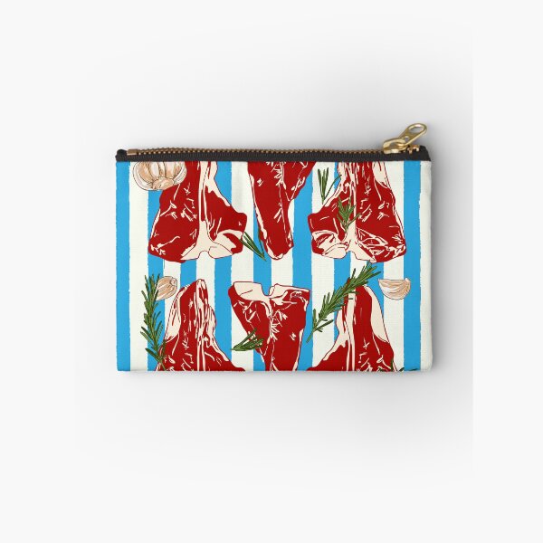 Item preview, T-Bone Steak Blue Stripes Pop Art Kitchen designed and sold by MaiZephyr.