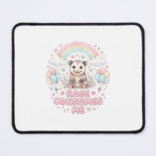 Item preview, Opossum rage consumes me kitty kitten cat funny gag adult humor novelty meme memes pet christmas birthday designed and sold by CheeseBlueprint.
