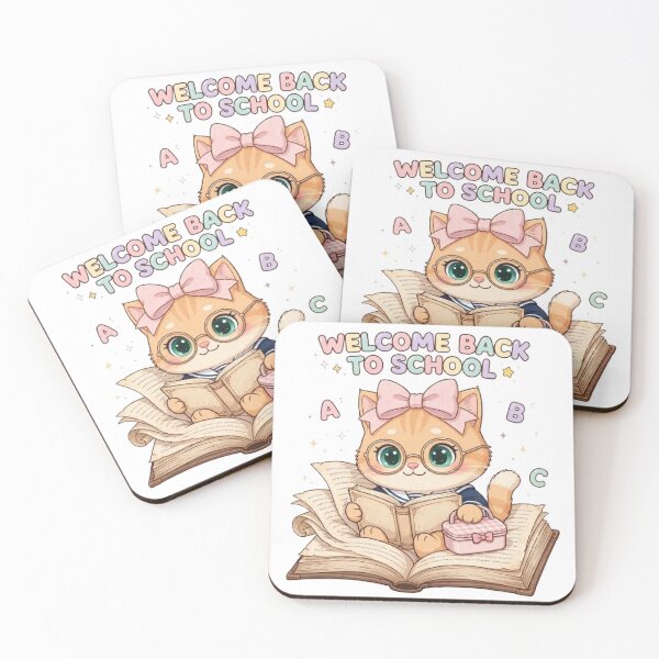 Item preview, Cute Welcome Back To School Reading Cat designed and sold by Moody Vibes Studio.